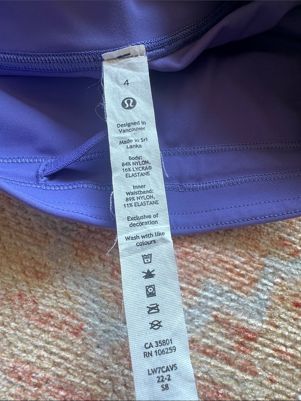 Lululemon Base Pace High-Rise Short 6"
Charged Indigo purple W7CAVS size 4 - Picture 4 of 10